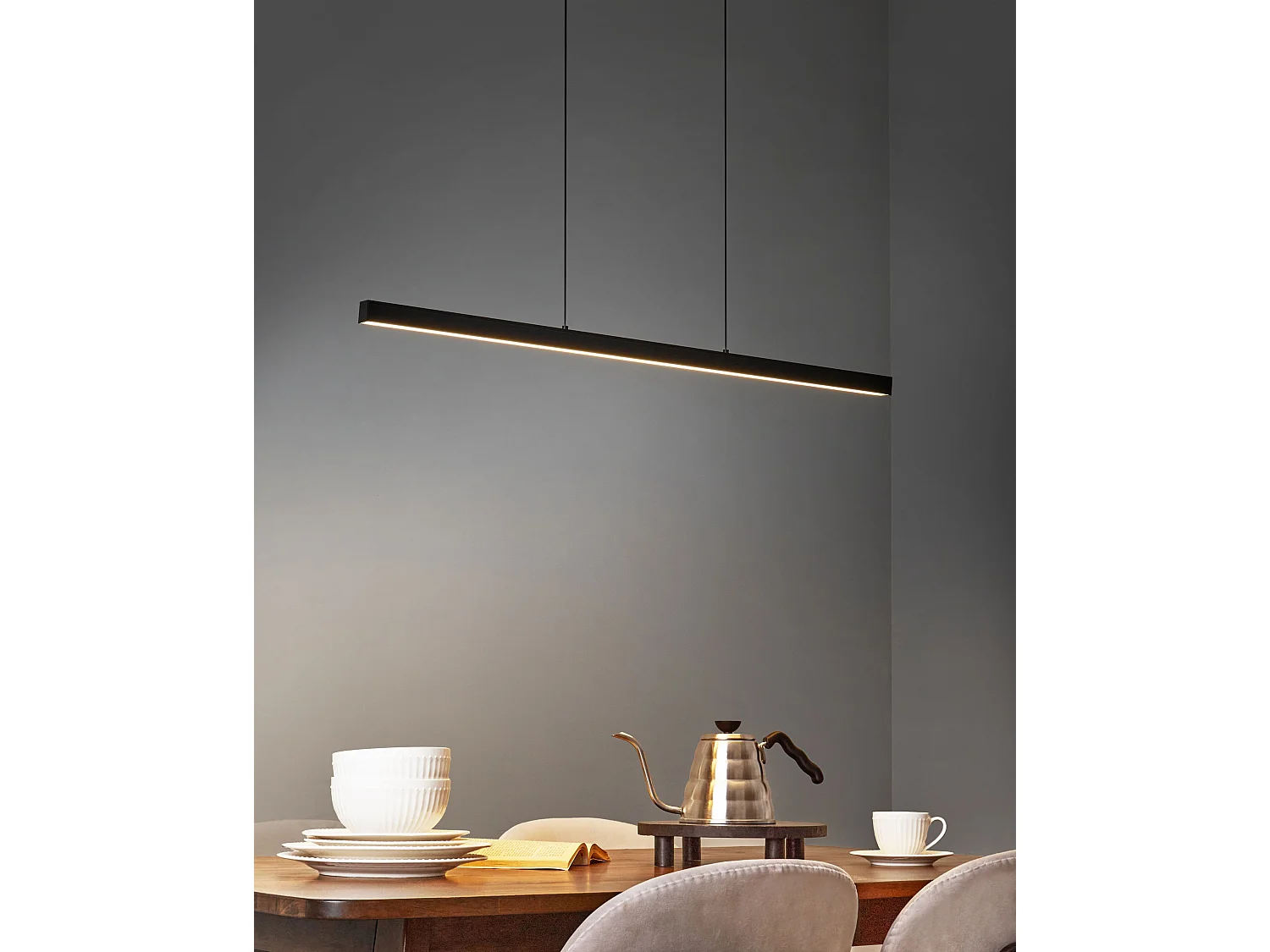 Lampa wisząca LED CANDELERO Z pilotem Czarny