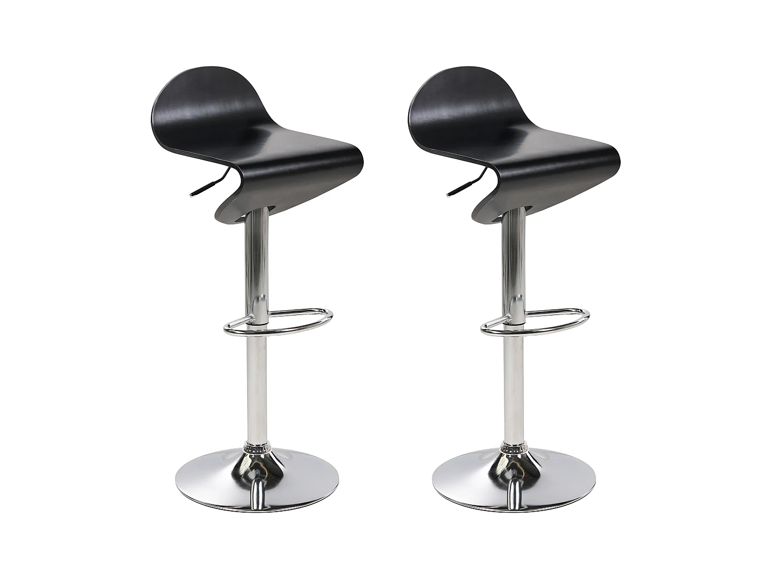 Lot de 2 chaises de bar LIVERPOOL Noir