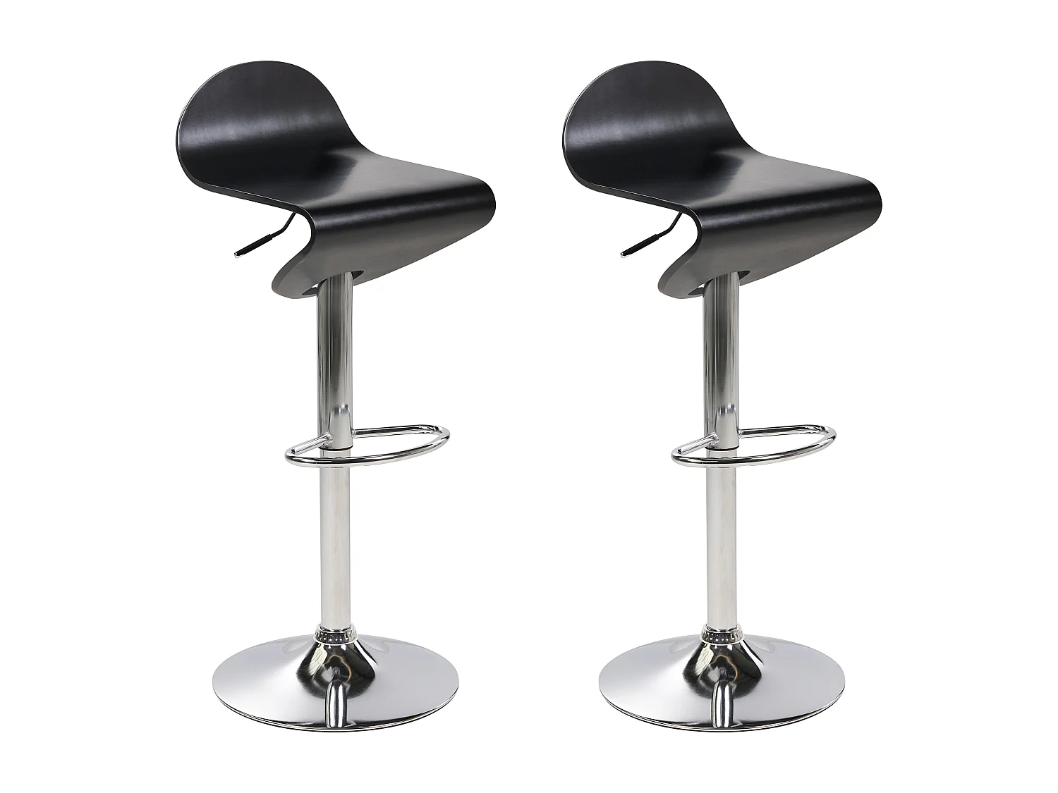 Lot de 2 chaises de bar LIVERPOOL Noir