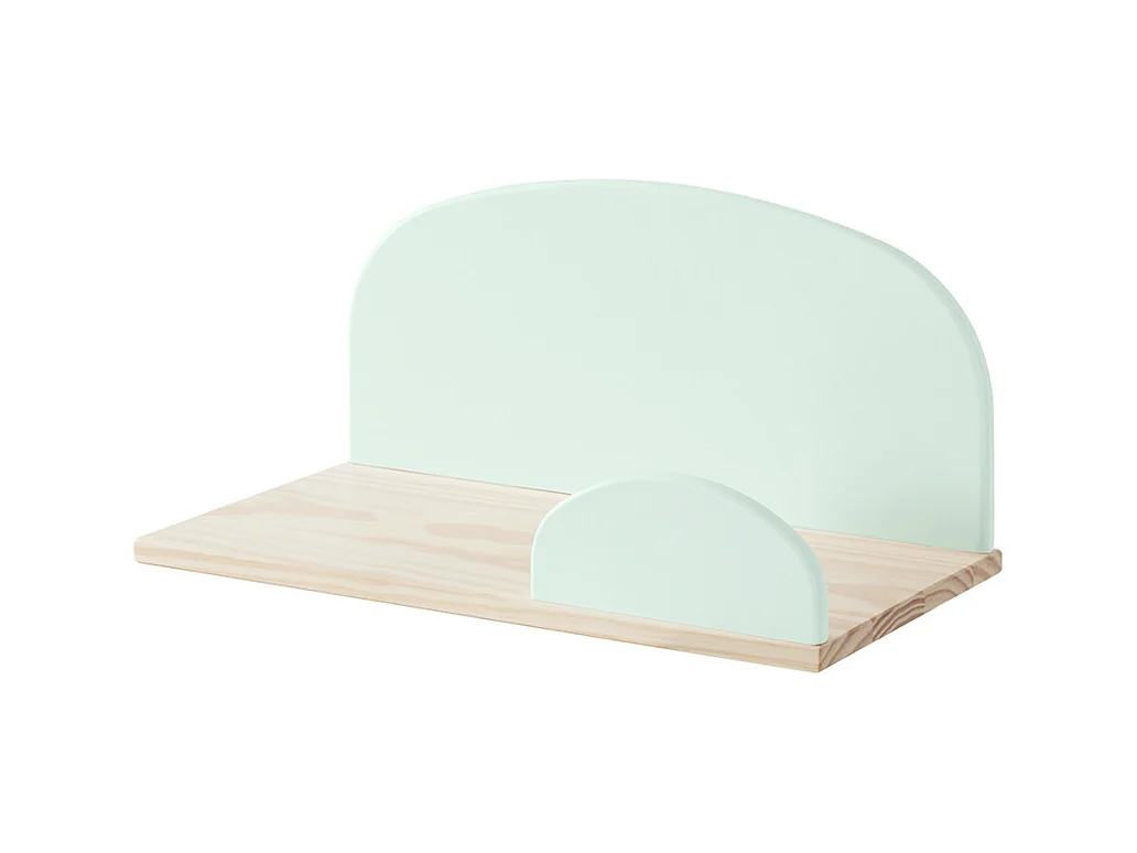 BODHI MINT - Lit 90x200cm avec Barrière + Chevet + Etagères