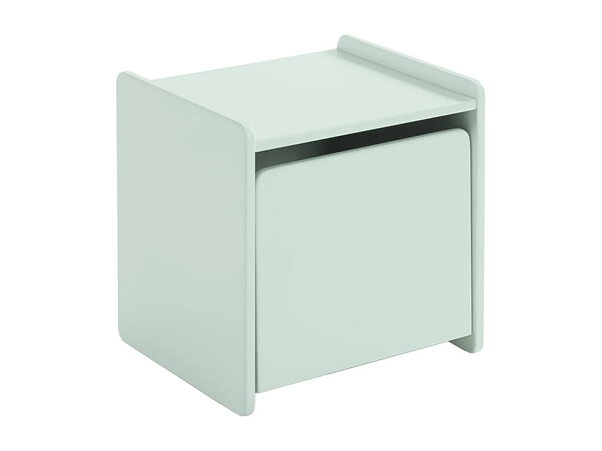 BODHI MINT - Lit 90x200cm avec Barrière + Chevet + Etagères