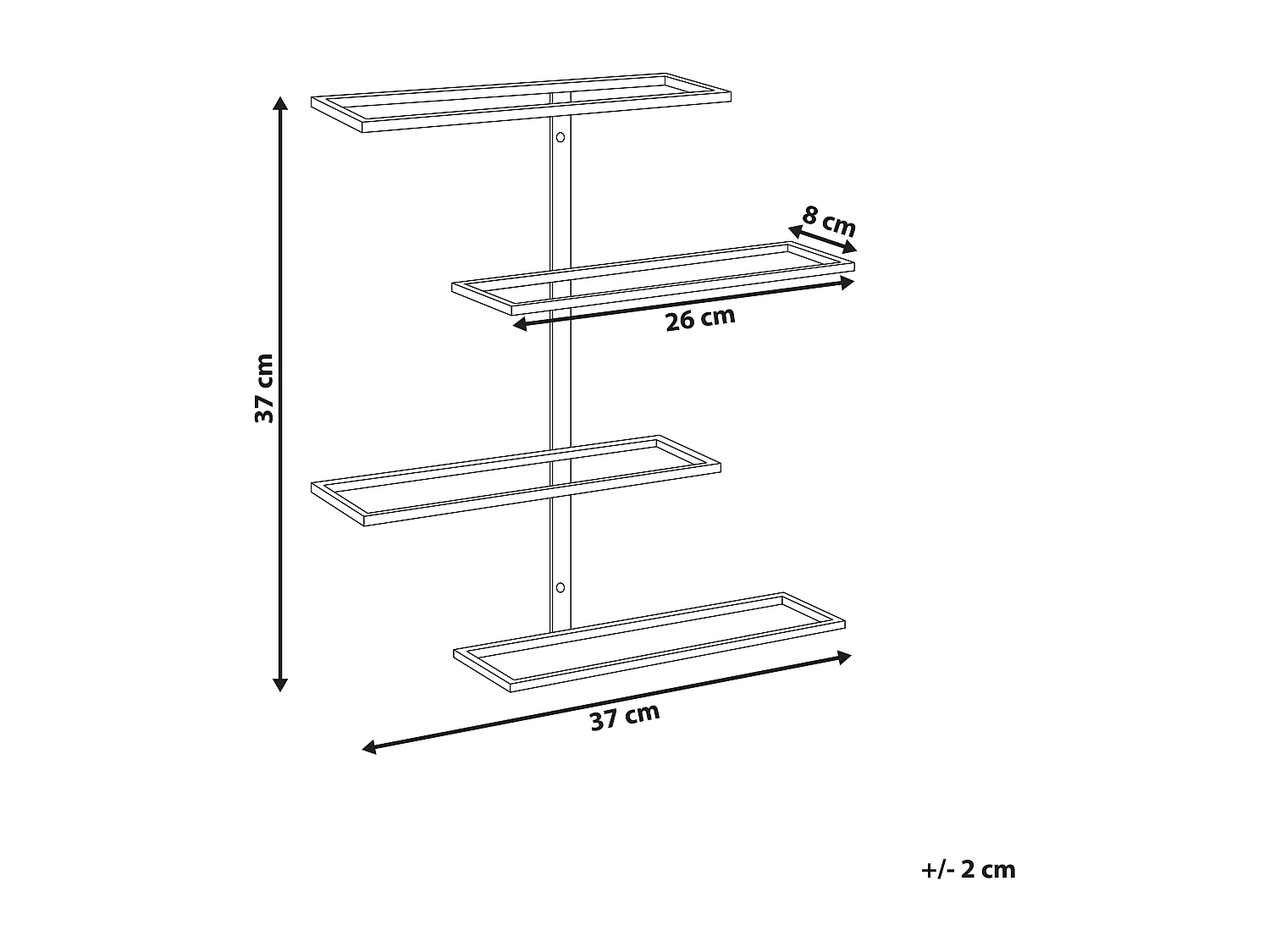 Wand-Weinregal EINSTEINIUM Metall Schwarz
