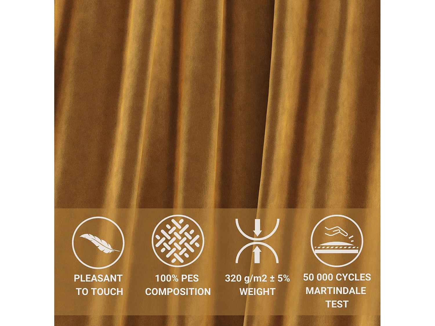 Canapé d'angle en tissu velours Melani - 4 places - jaune moutarde