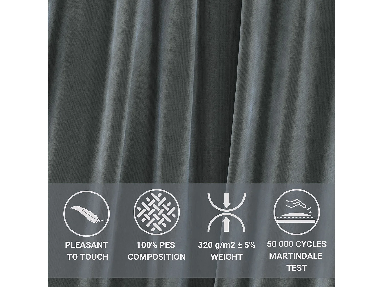 Canapé d'angle en tissu velours Melani - 4 places - gris