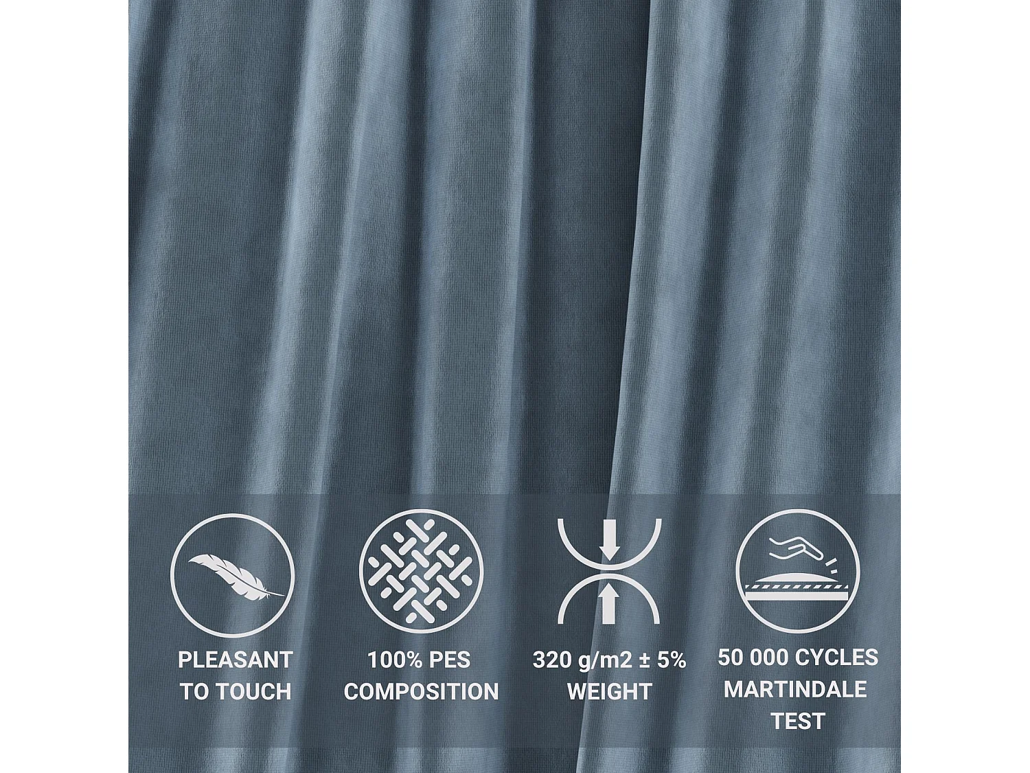 Canapé d'angle en tissu velours Melani - 4 places - bleu