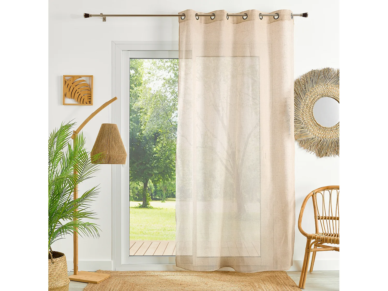 Visillo liso en estameña