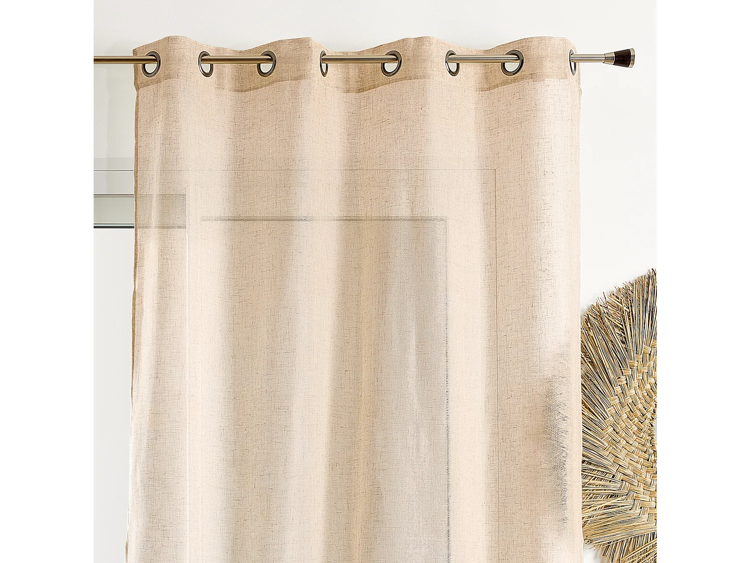 Visillo liso en estameña