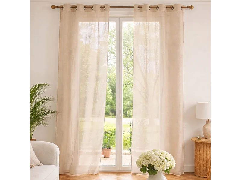 Visillo liso en estameña