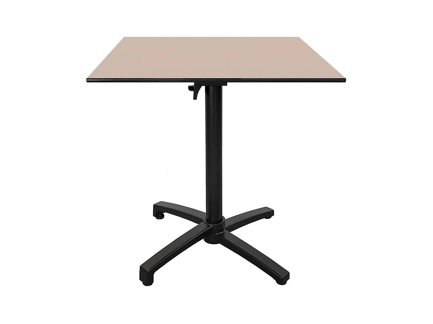 Klappbarer Terrassentisch aus Compact HPL Beige 70 x 70