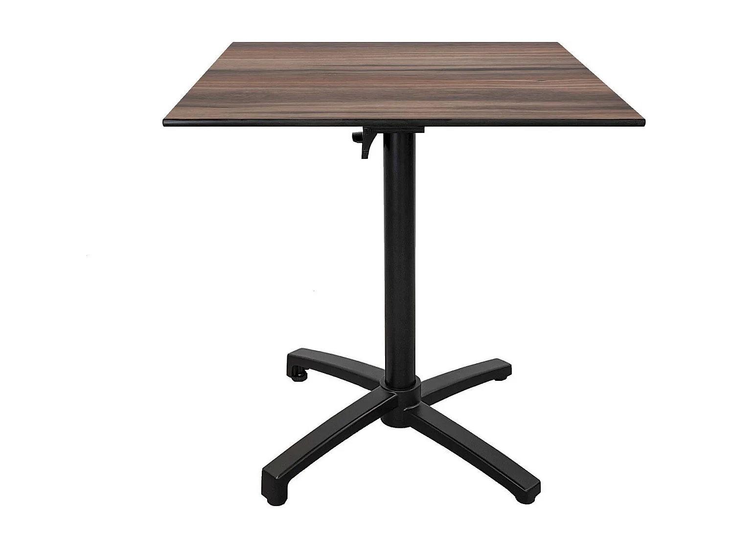 Mesa de terraza plegable Compact HPL madera oscura 70 x 70