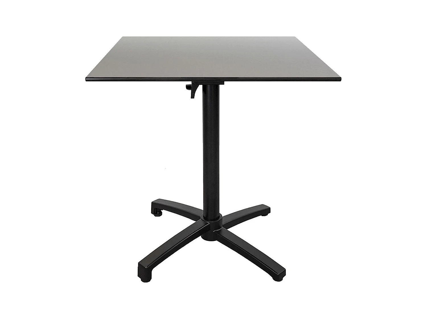 Klappbarer Terrassentisch im Compact HPLGrauMetalldekor 70 x 70