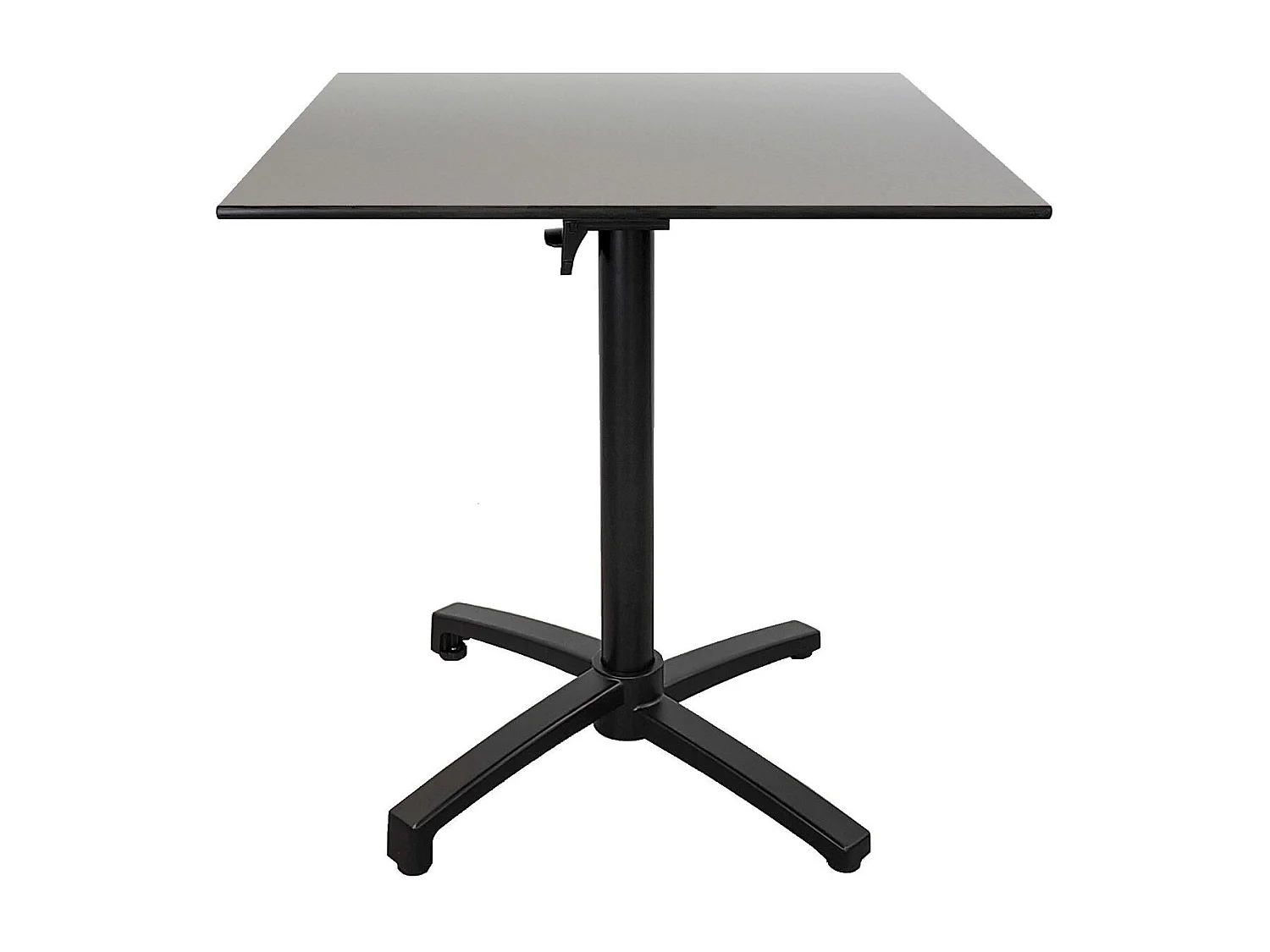 Klappbarer Terrassentisch im Compact HPLGrauMetalldekor 70 x 70