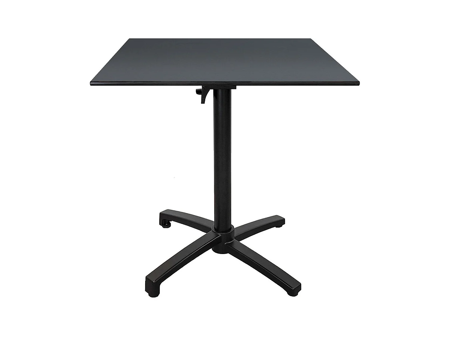 Klappbarer Terrassentisch aus Compact HPL Anthrazitgrau 70 x 70