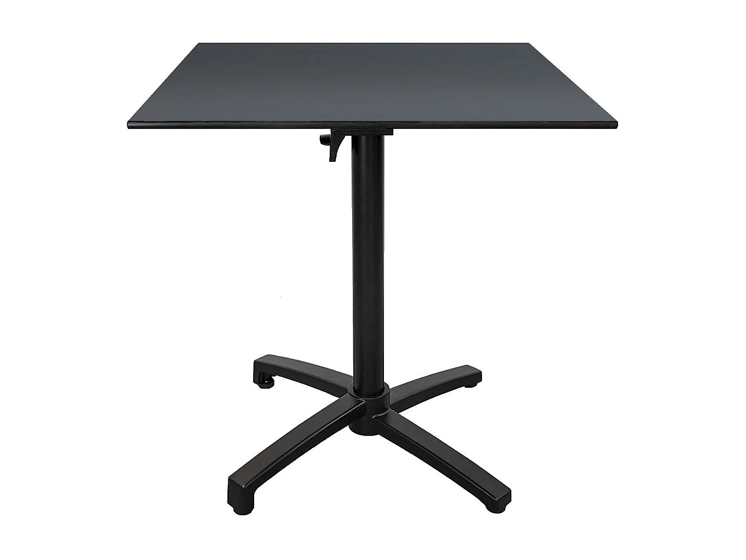 Klappbarer Terrassentisch aus Compact HPL Anthrazitgrau 70 x 70