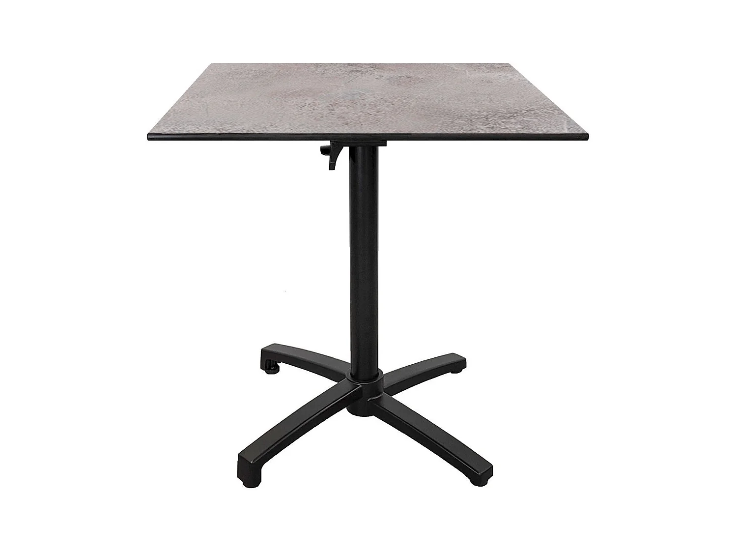 Klappbarer Terrassentisch im Compact HPL Dekor Steingrau 70 x 70