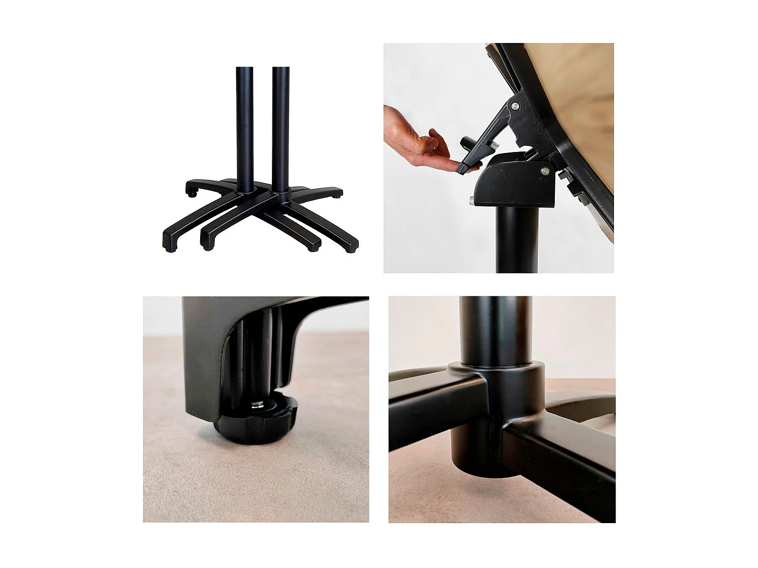 Table pliable bois vintage + 2 chaises pour terrasse