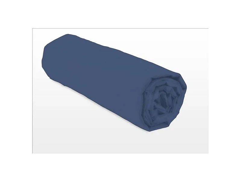 Drap housse - 140 x 190 + 30 cm -Bleu