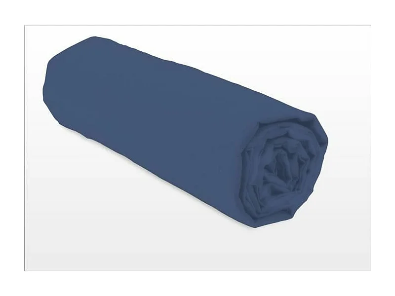 Drap housse - 140 x 190 + 35 cm -Bleu