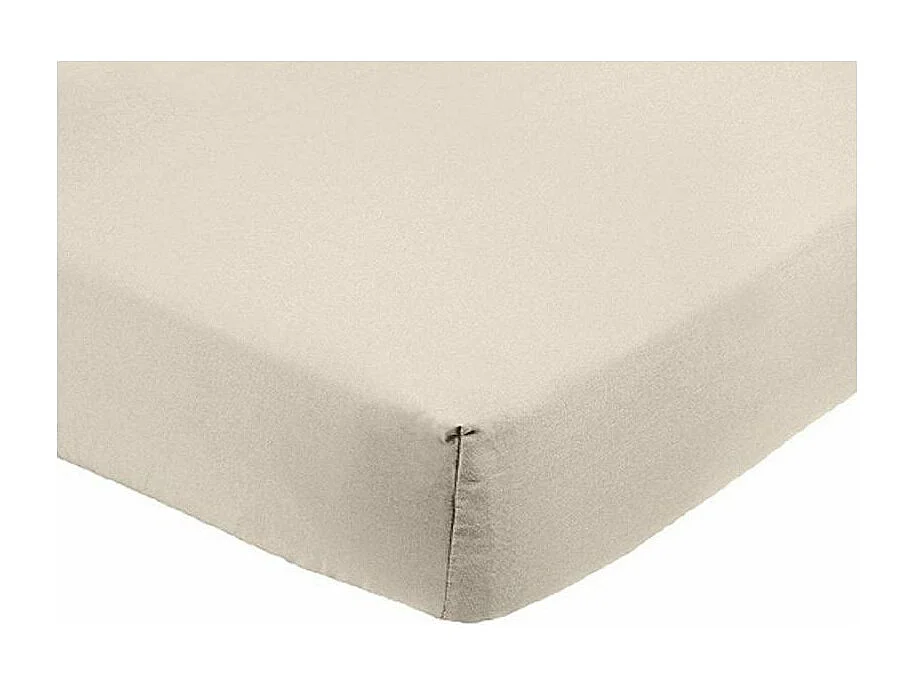 Microvezel hoeslaken 90 x 200 cm - Beige