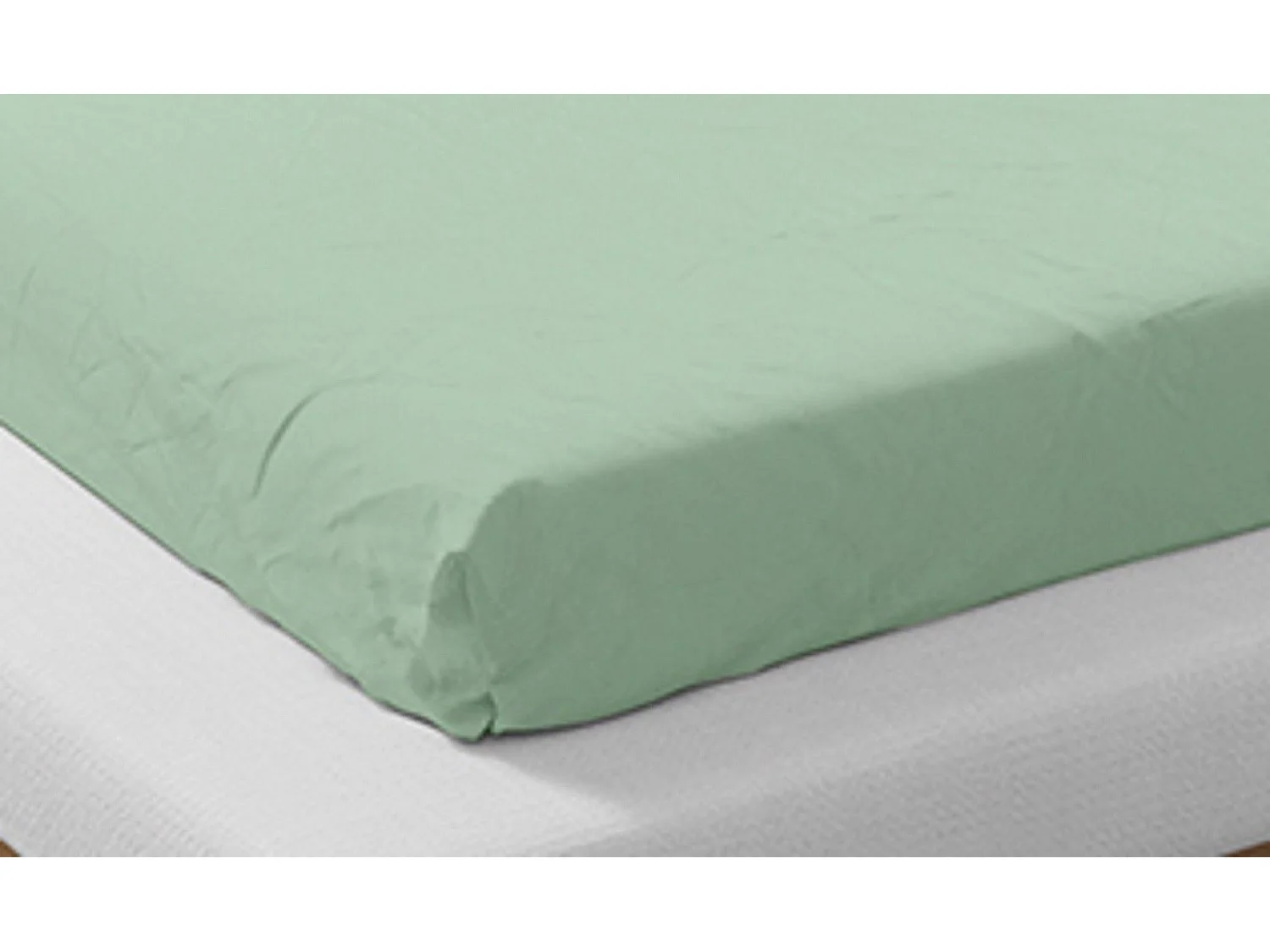 Lenzuolo con angoli in cotone biologico 140 x 200 cm Verde