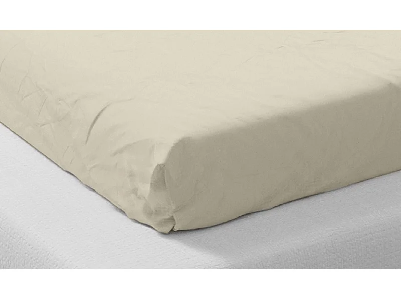 Lenzuolo con angoli in microfibra 90 x 190 cm Beige