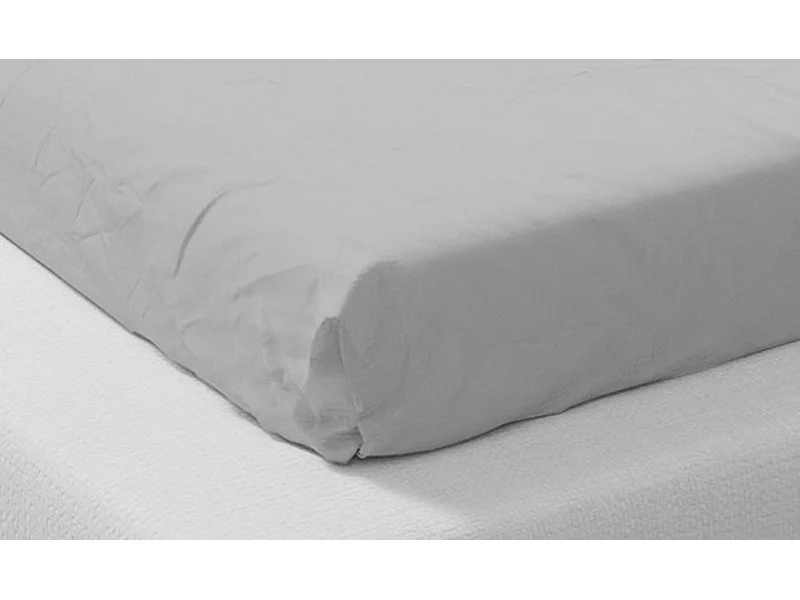 Sábana bajera ajustable de microfibra 90 x 200 cm - Gris