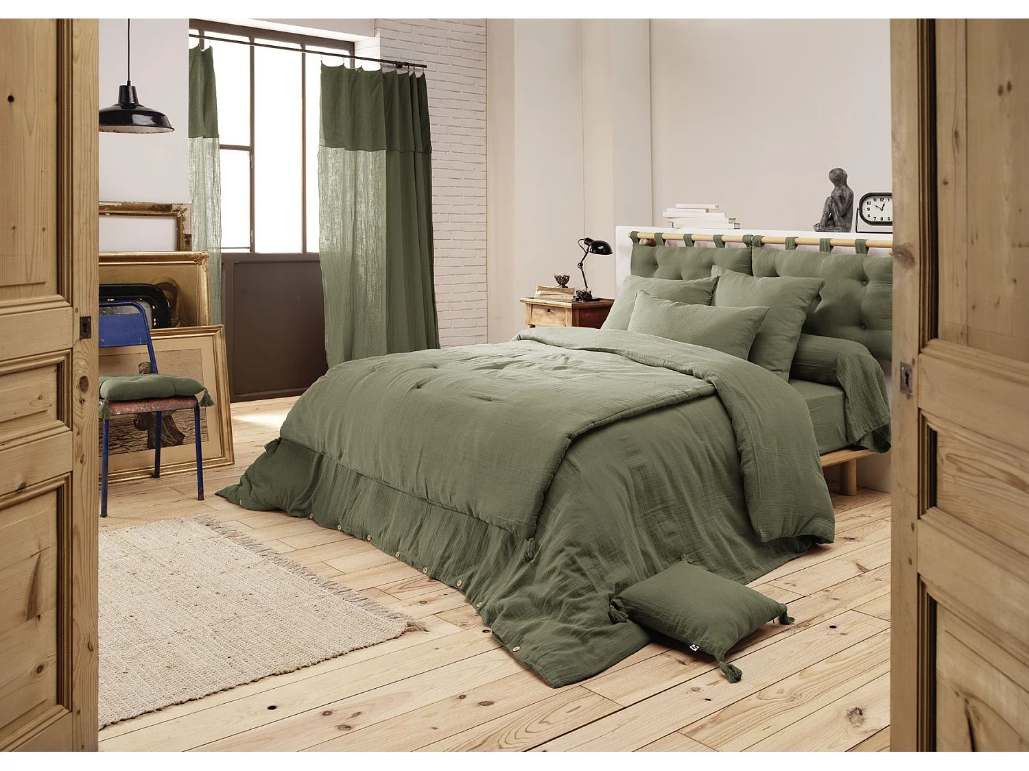 Housse de Couette 260 x 240 cm GAÏA Romarin