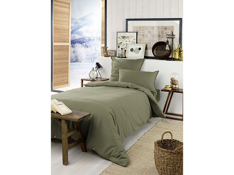Housse de Couette 140 x 200 cm CANDICE Romarin