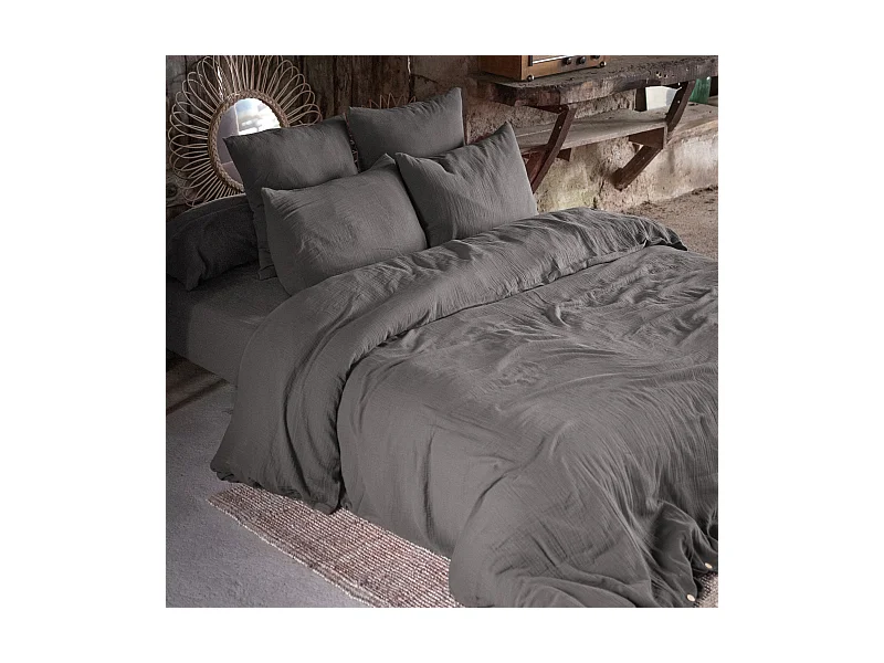 Housse de Couette 260 x 240 cm GAÏA Granit