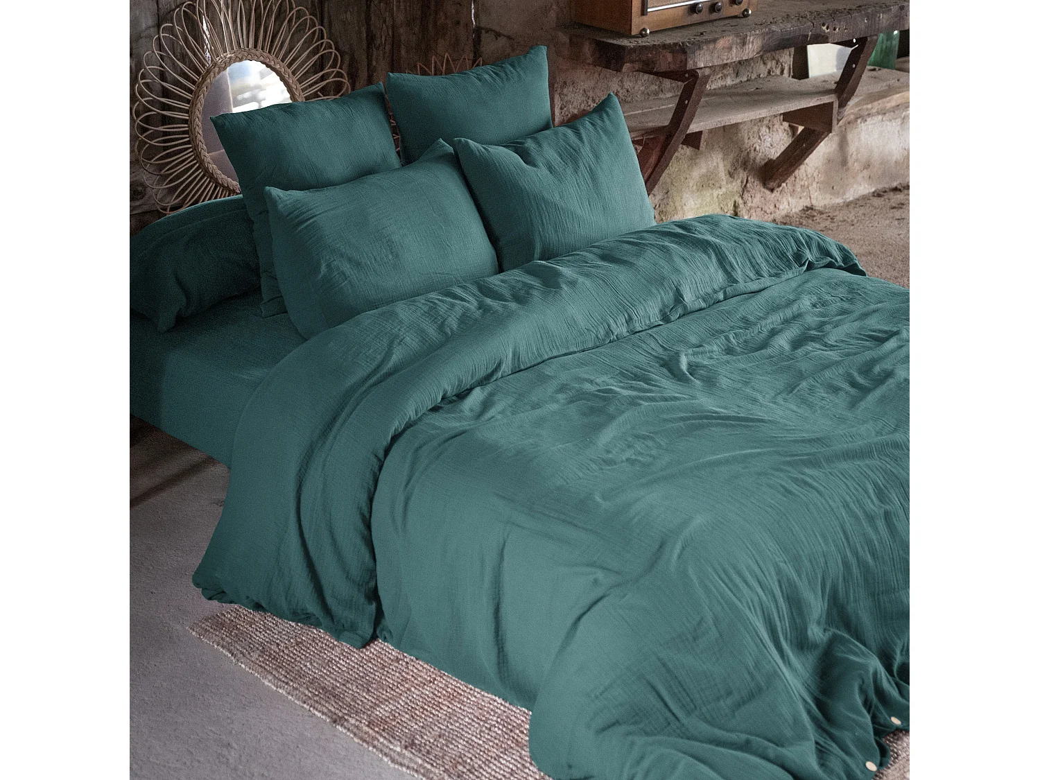 Housse de Couette 260 x 240 cm GAÏA Canard