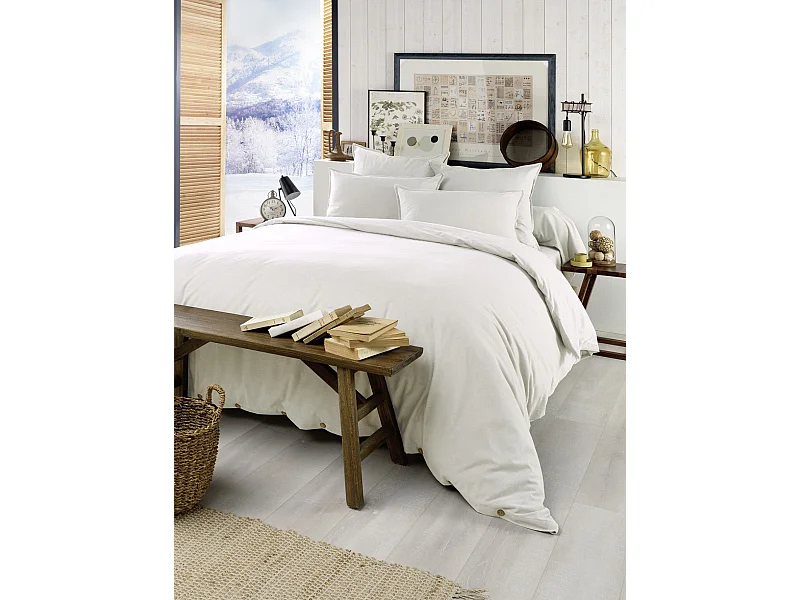Housse de Couette 240 x 220 cm CANDICE Neige