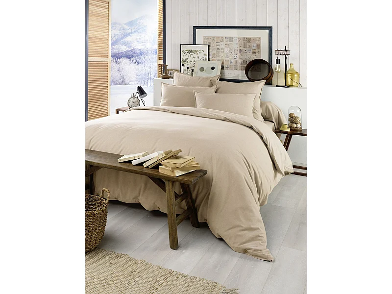 Housse de Couette 240 x 220 cm CANDICE Sable