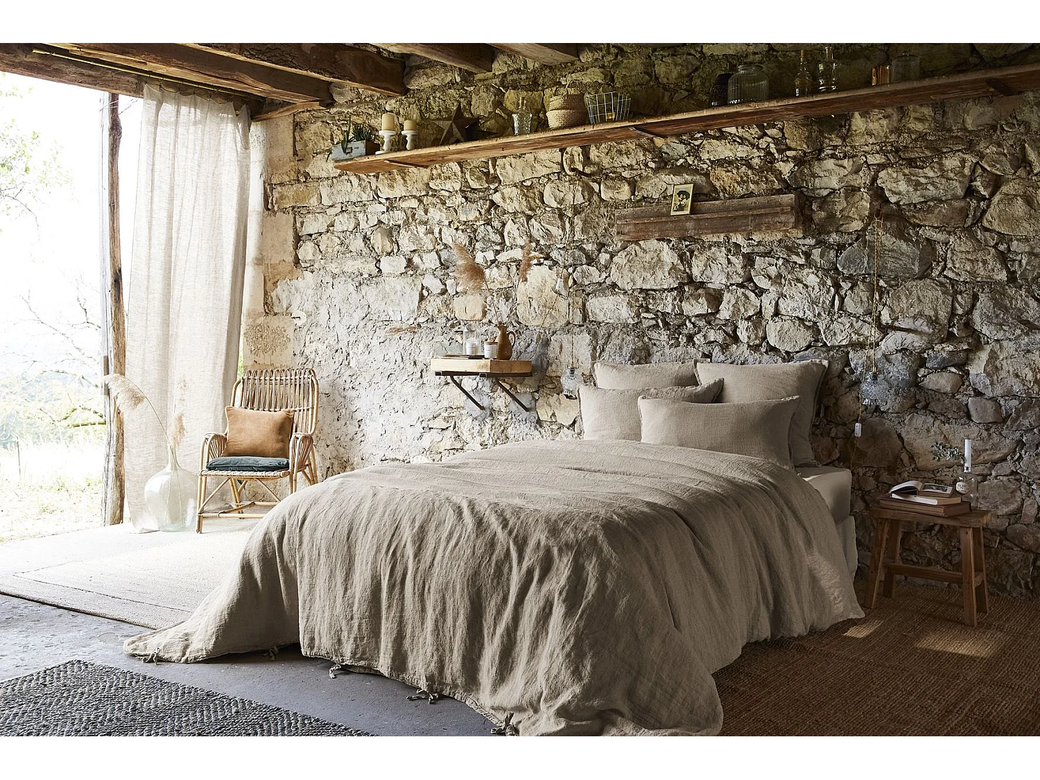 Housse de Couette 260 x 240 cm SOLINE Sable