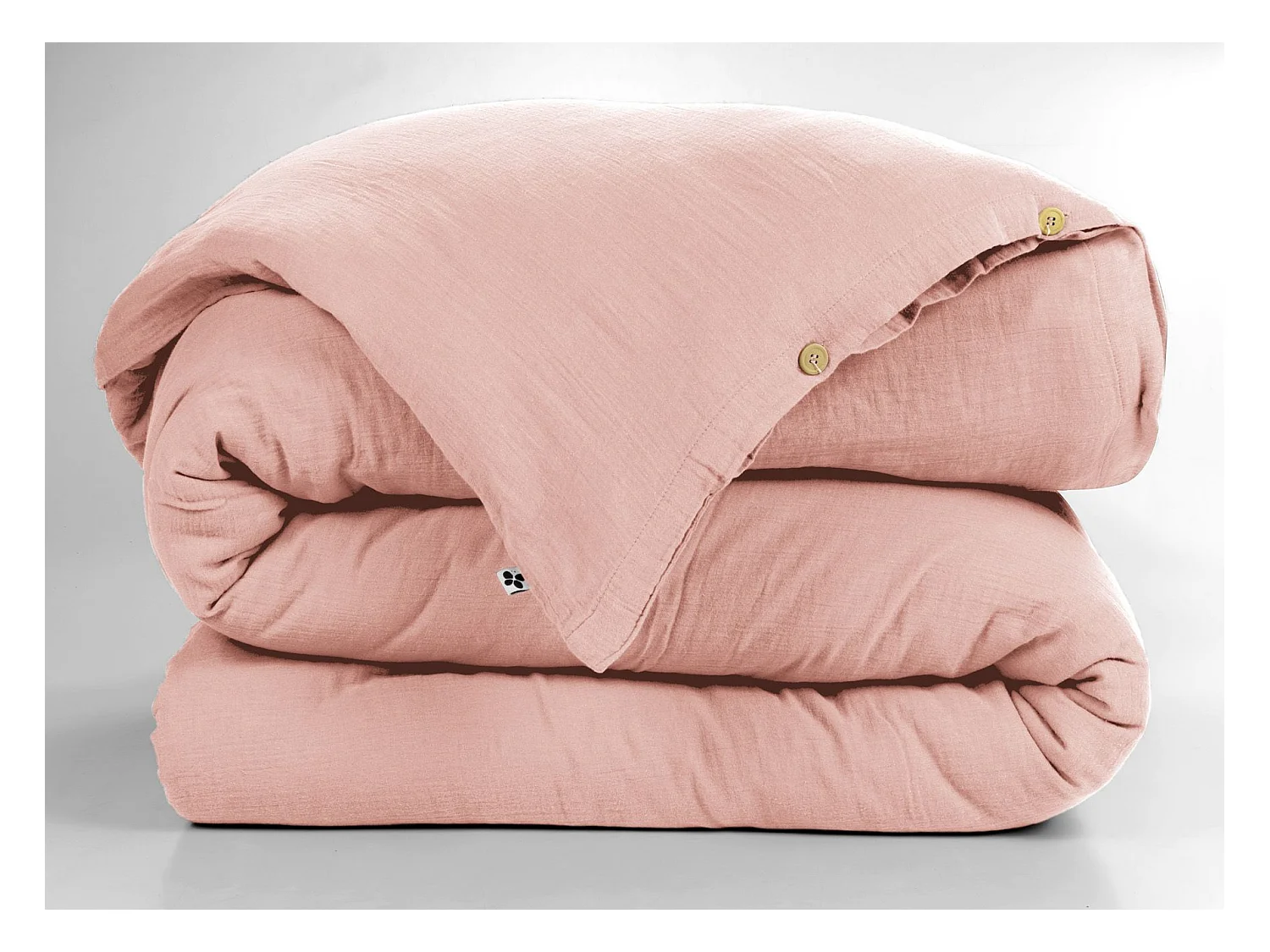Housse de Couette 200 x 200 cm GAÏA Rose pêche