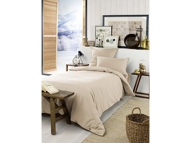 Housse de Couette 140 x 200 cm CANDICE Sable