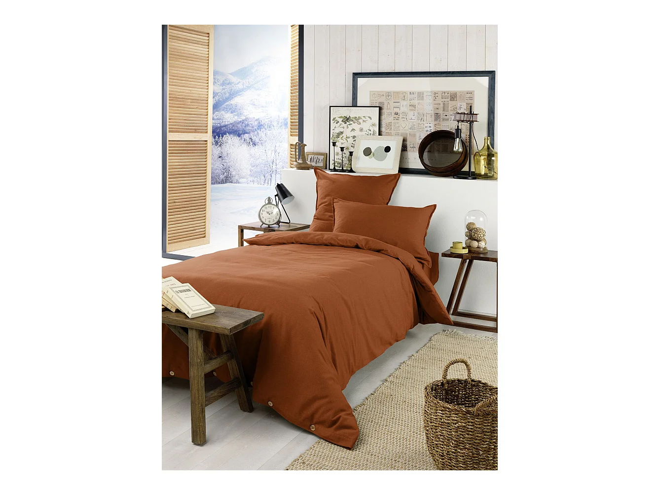 Housse de Couette 140 x 200 cm CANDICE Tomette