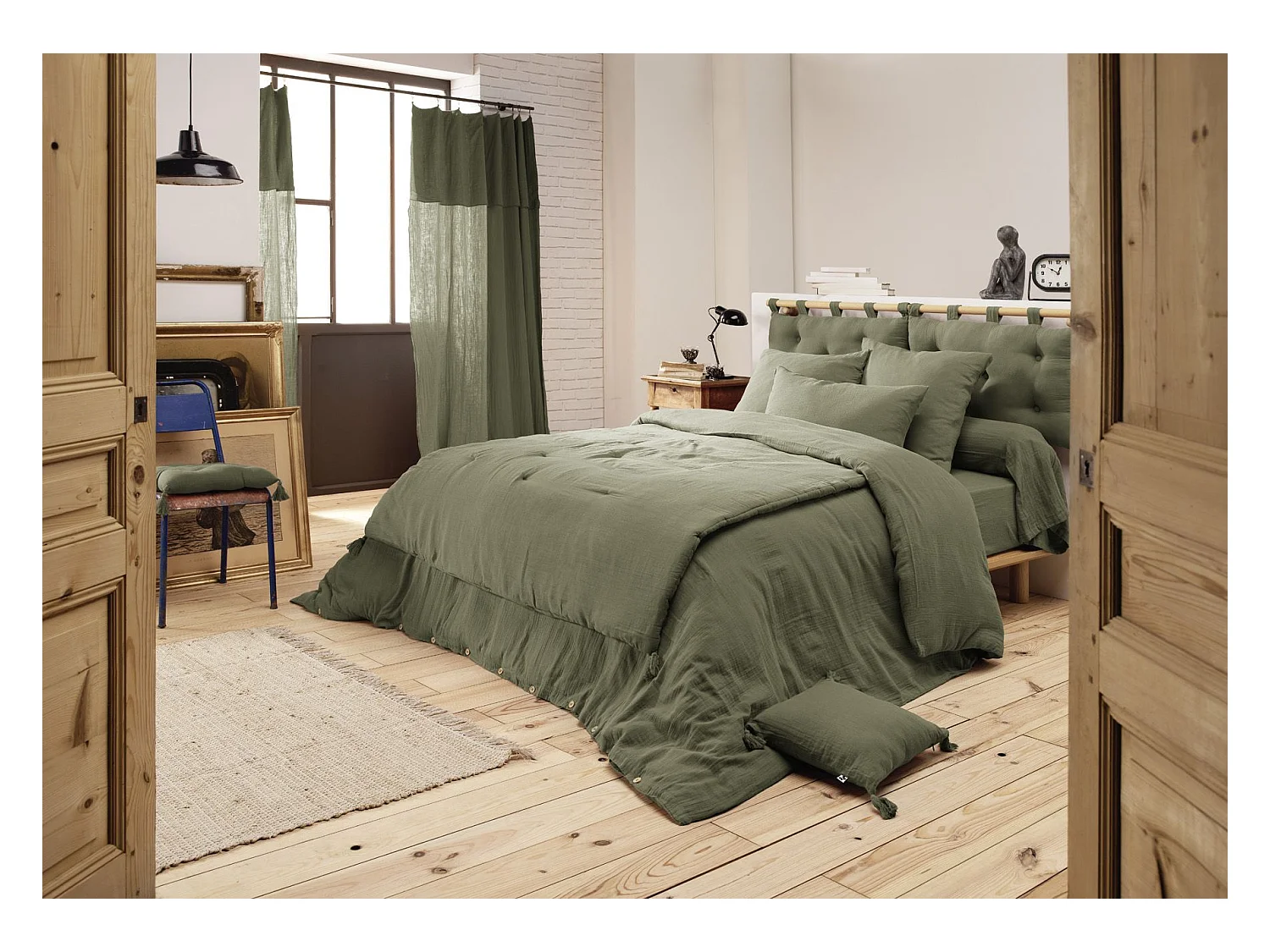 Housse de Couette 240 x 220 cm GAÏA Romarin