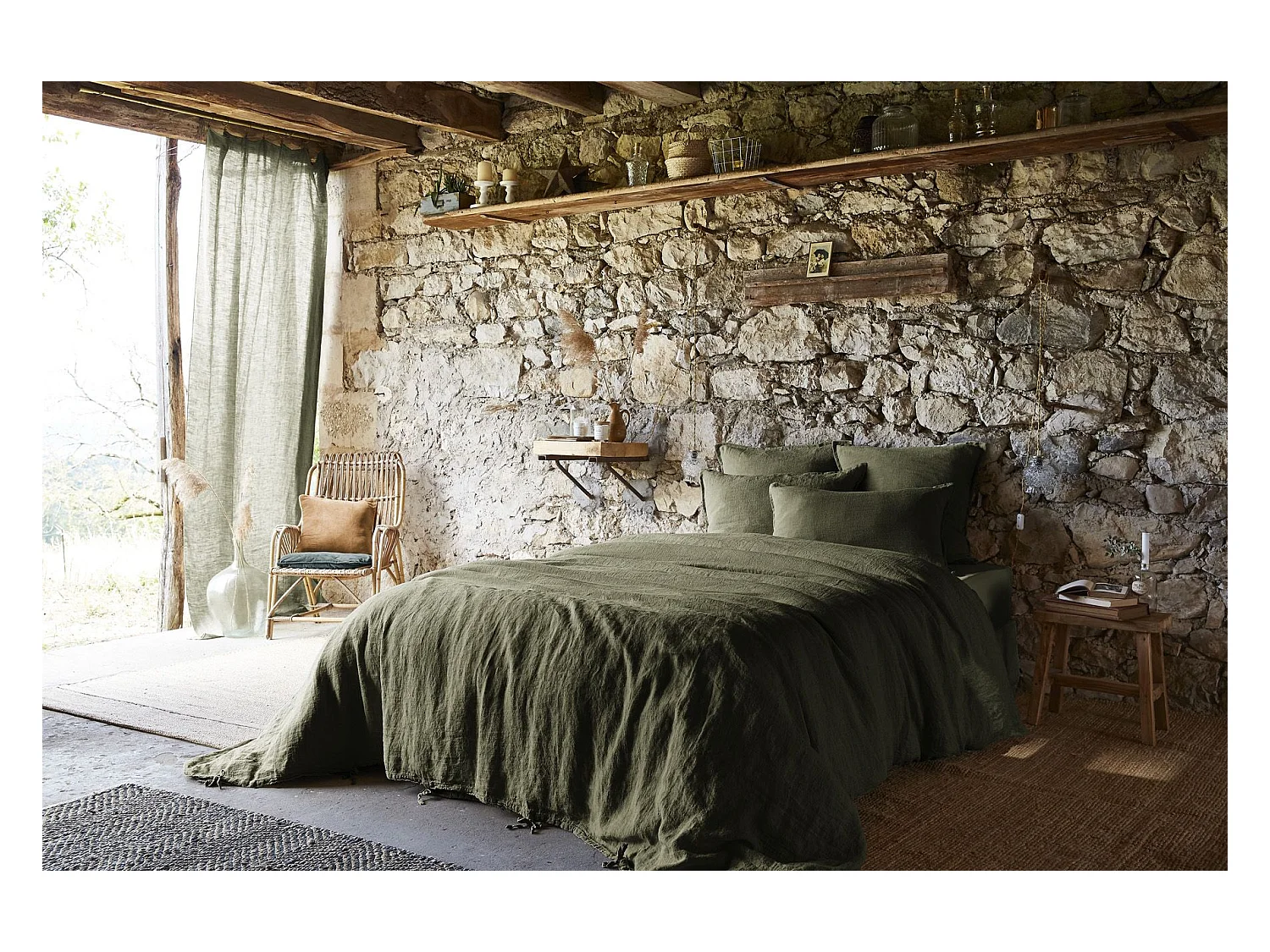 Housse de Couette 240 x 220 cm SOLINE Thym