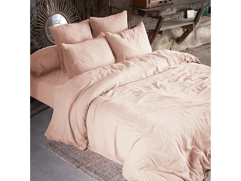 Housse de Couette 240 x 220 cm GAÏA Guimauve