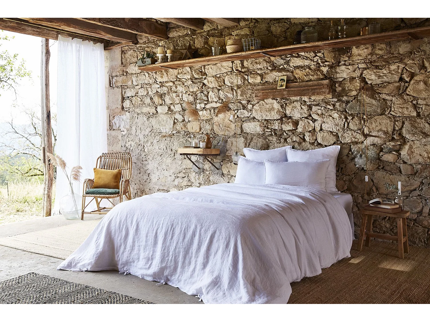 Housse de Couette 240 x 220 cm SOLINE Craie