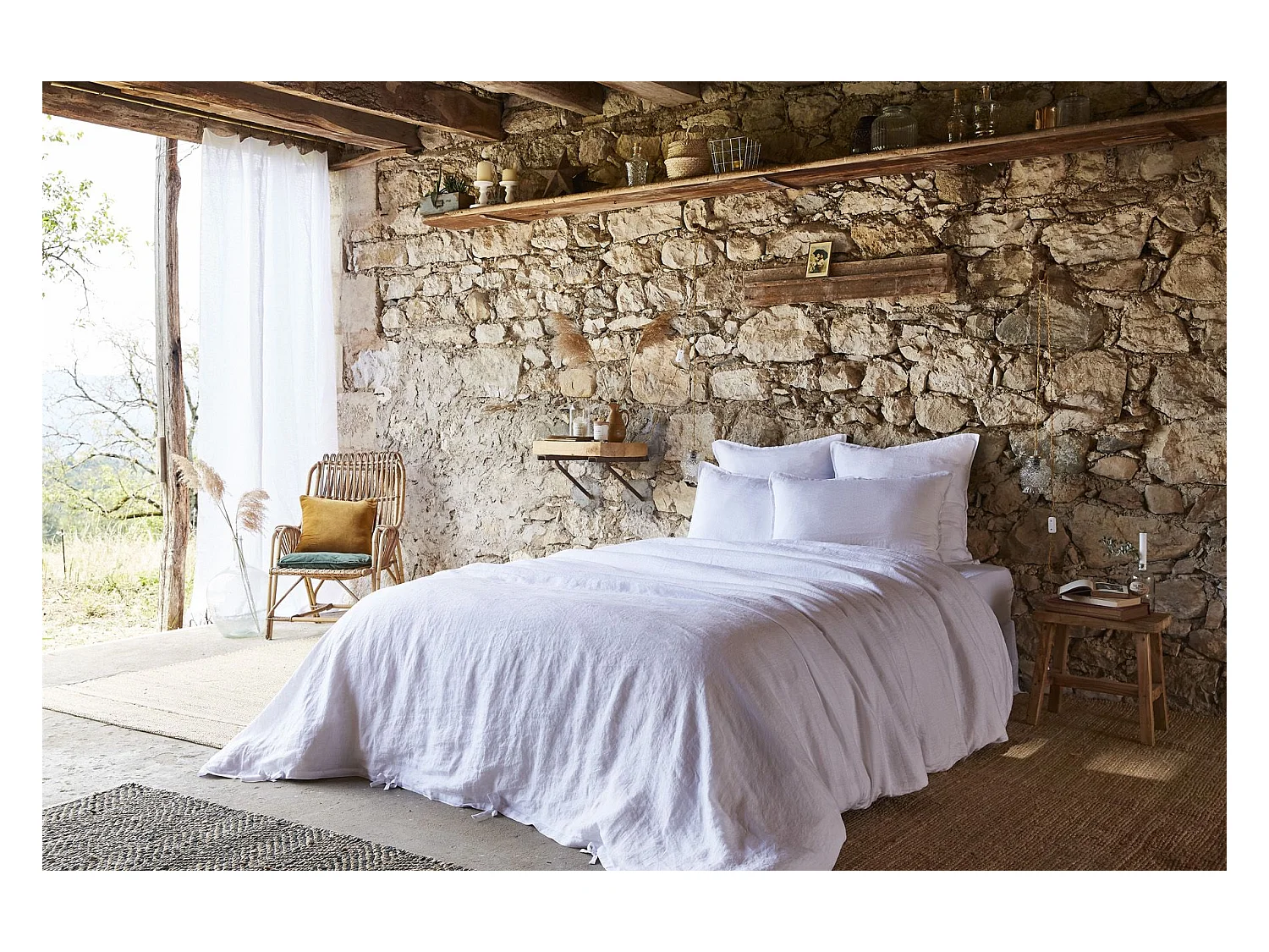 Housse de Couette 240 x 220 cm SOLINE Craie