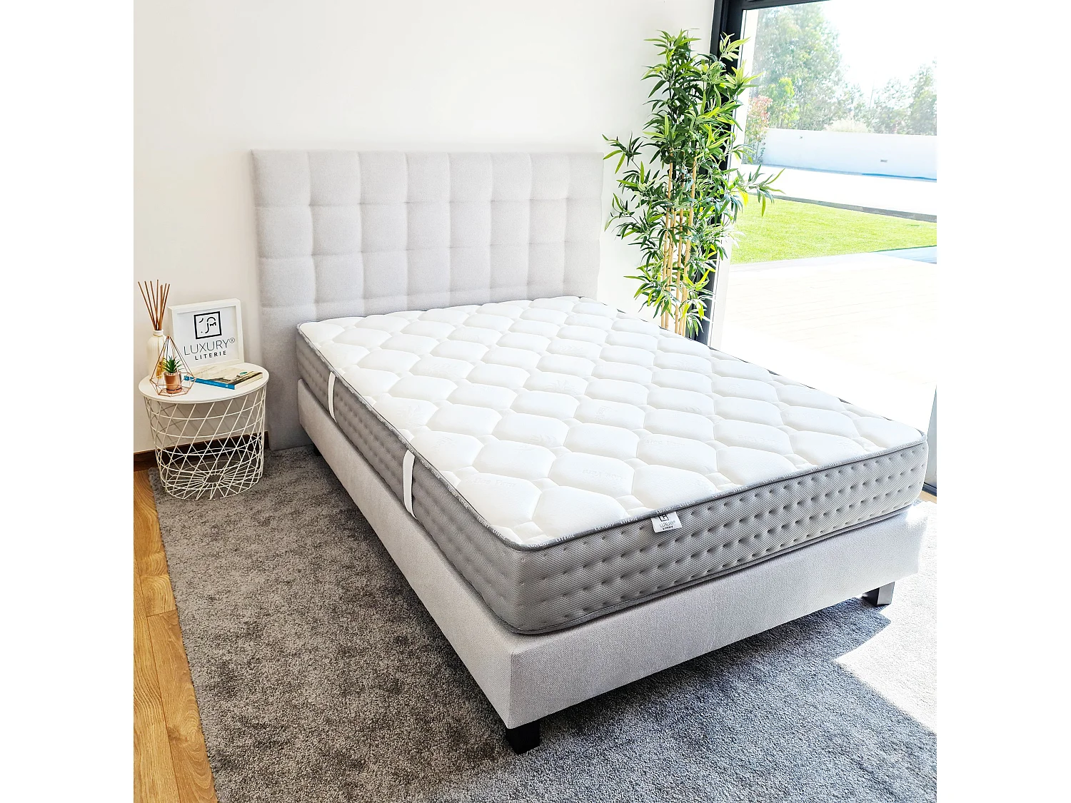 Colchón firme Planilux 160 x 200 x 20 cm, espuma de alta densidad, cara verano-invierno