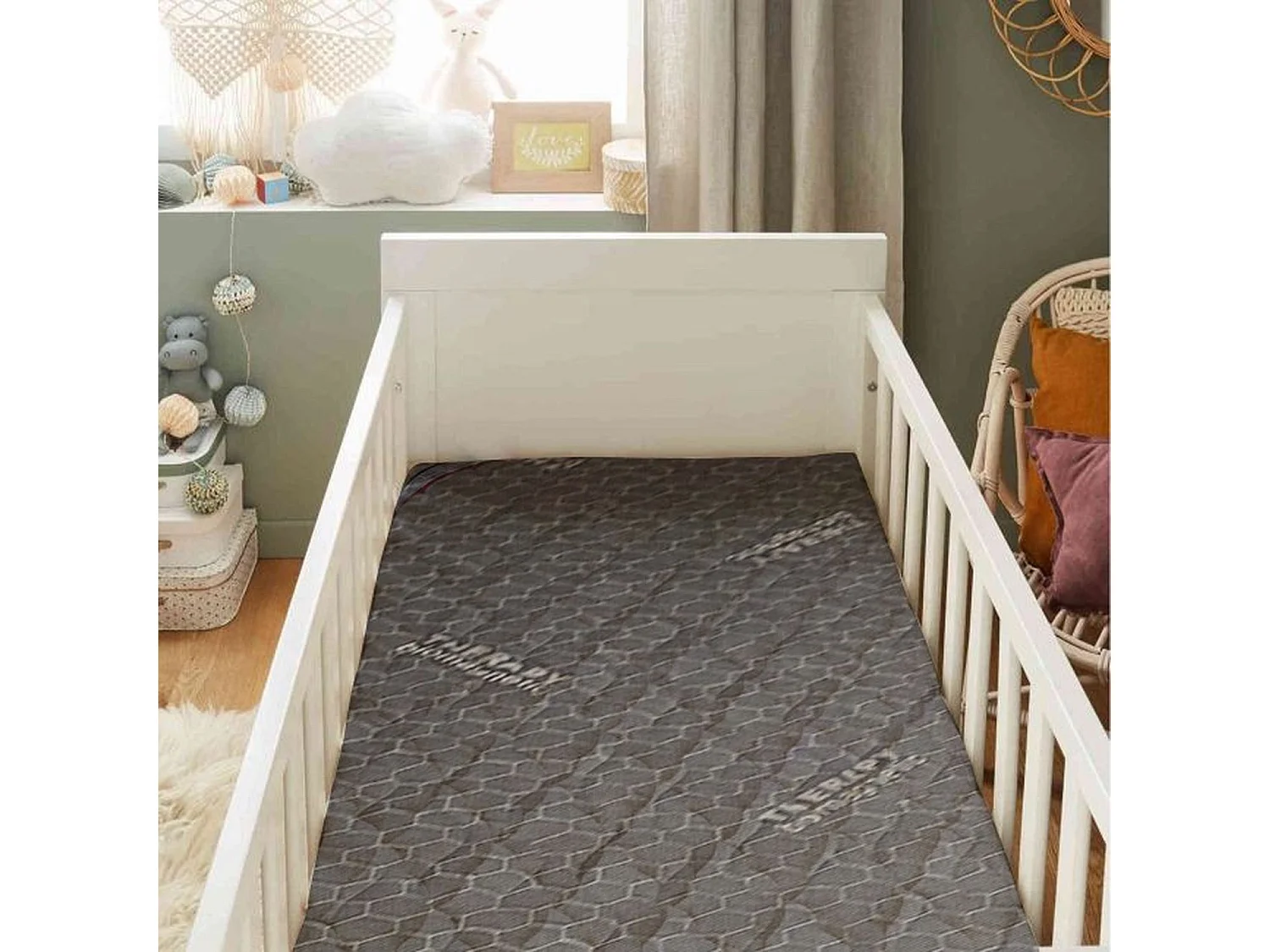 Matelas mousse 60 x 120 x 10 cm - Gris