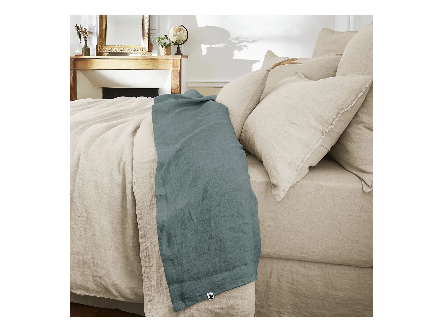 Drap plat 270 x 300 cm SOLINE Ardoise