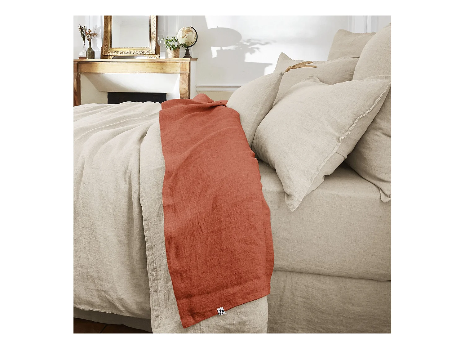 Drap plat 240 x 300 cm SOLINE Paprika