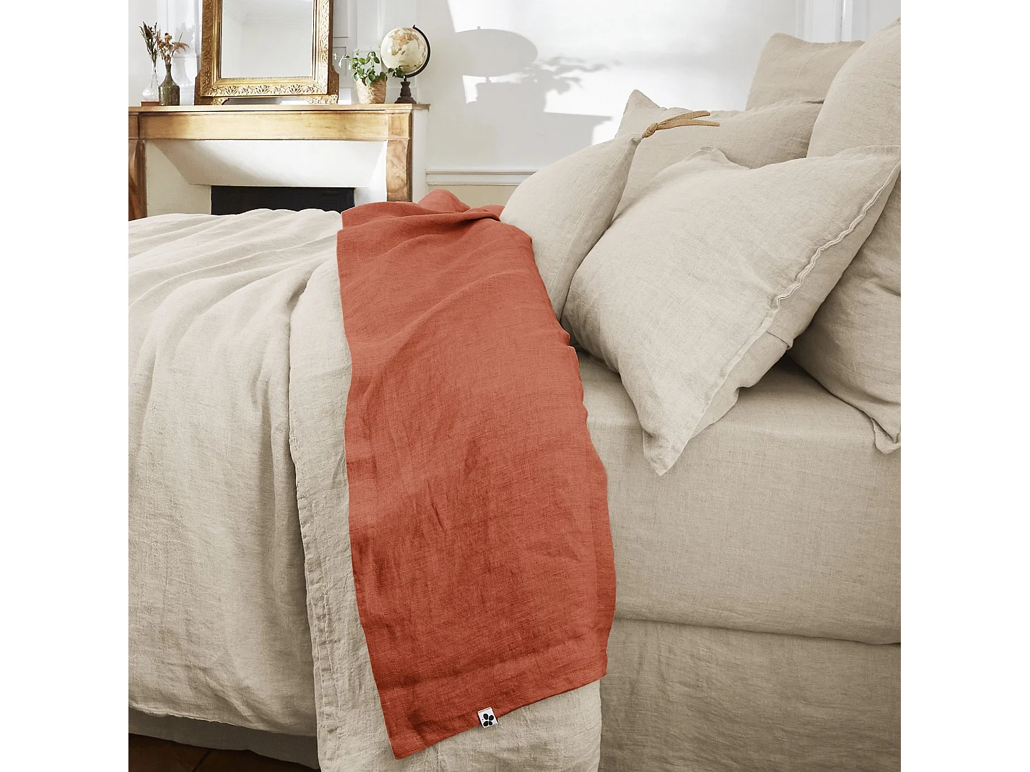 Drap plat 240 x 300 cm SOLINE Paprika