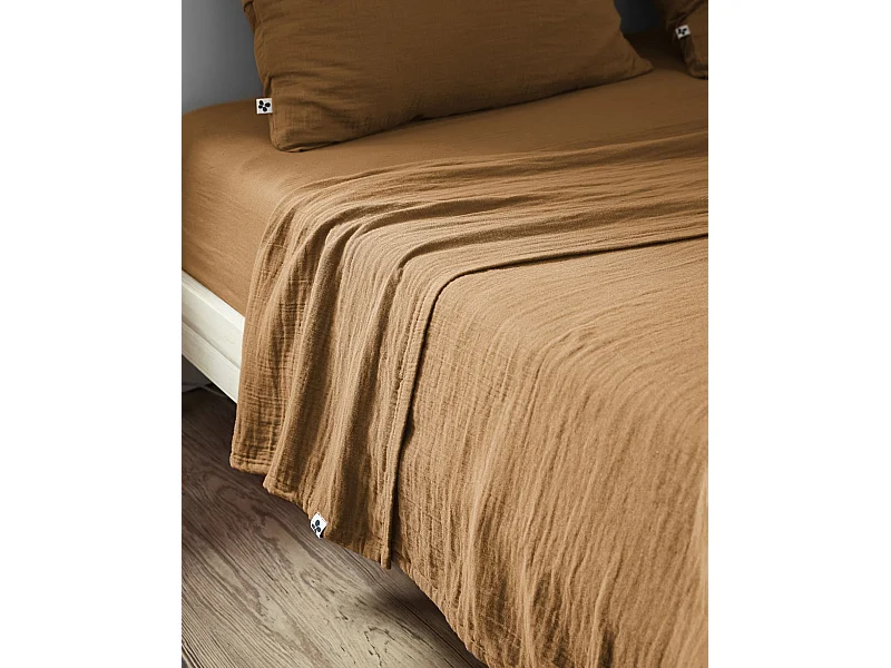 Drap plat 240 x 300 cm GAÏA Camel