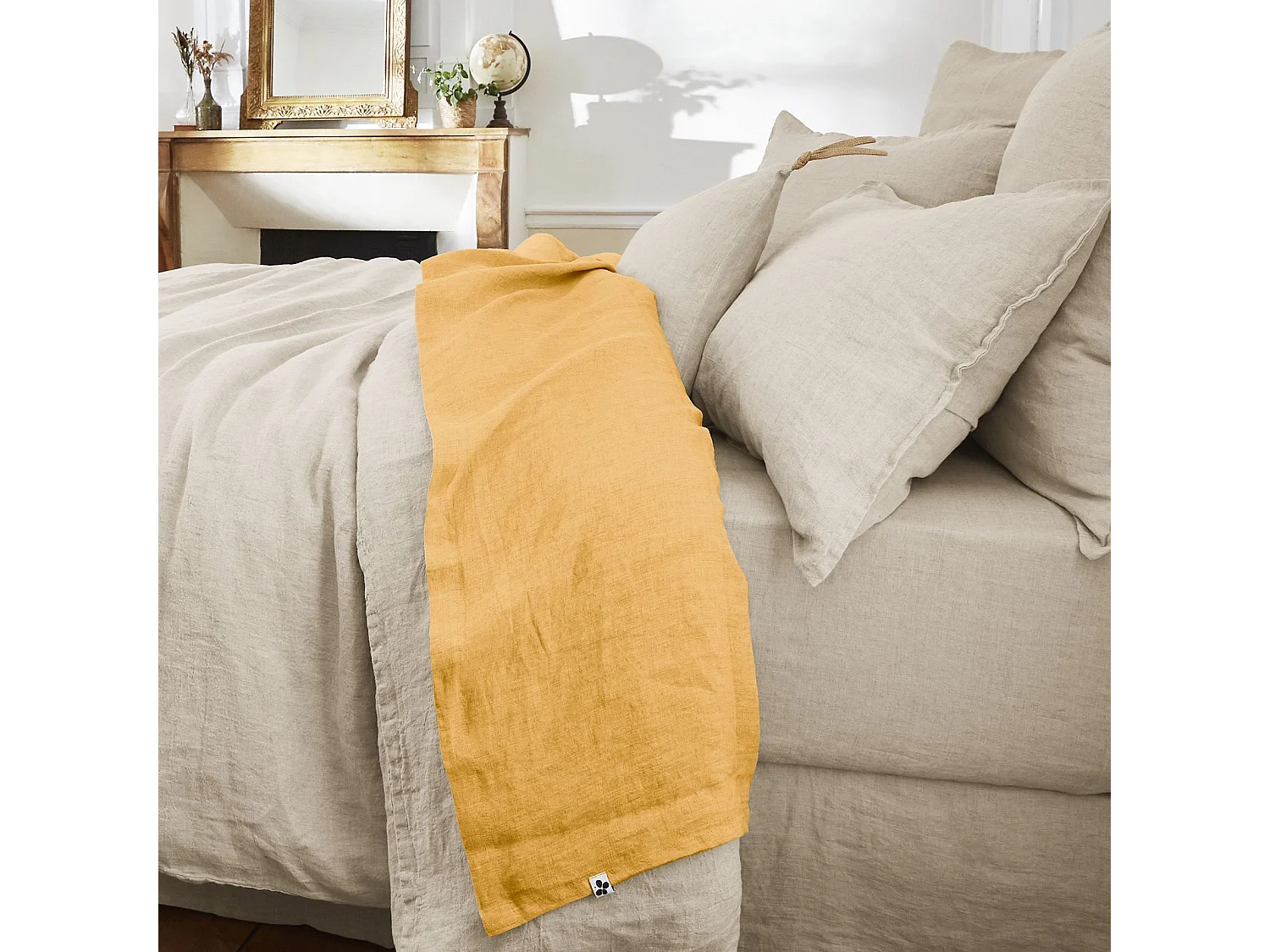 Drap plat 240 x 300 cm SOLINE Miel