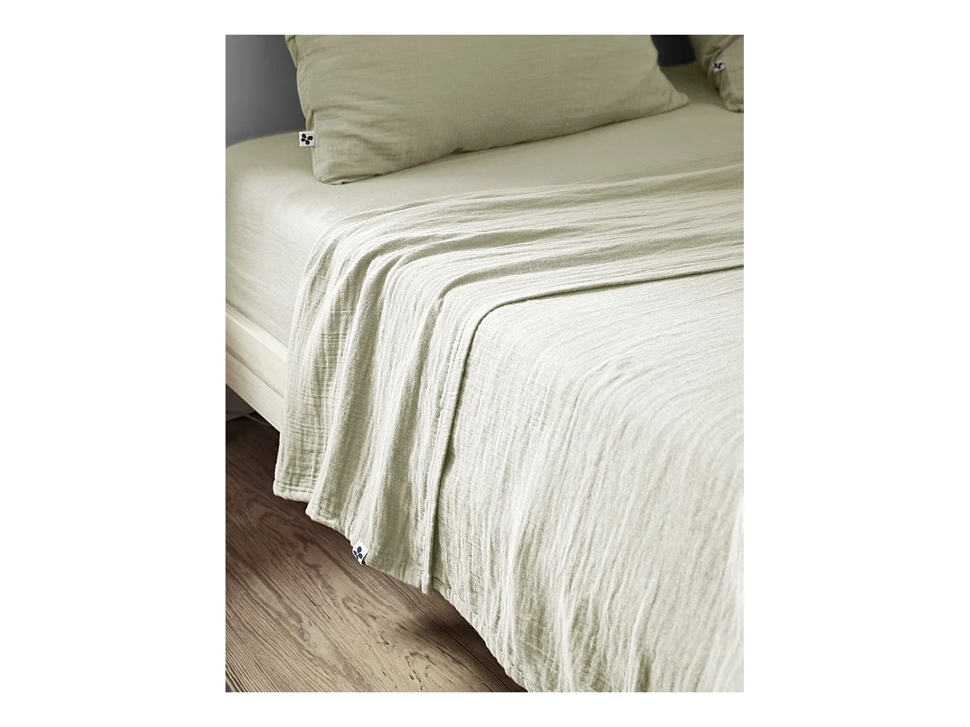 Drap plat 240 x 300 cm GAÏA Vert d'eau