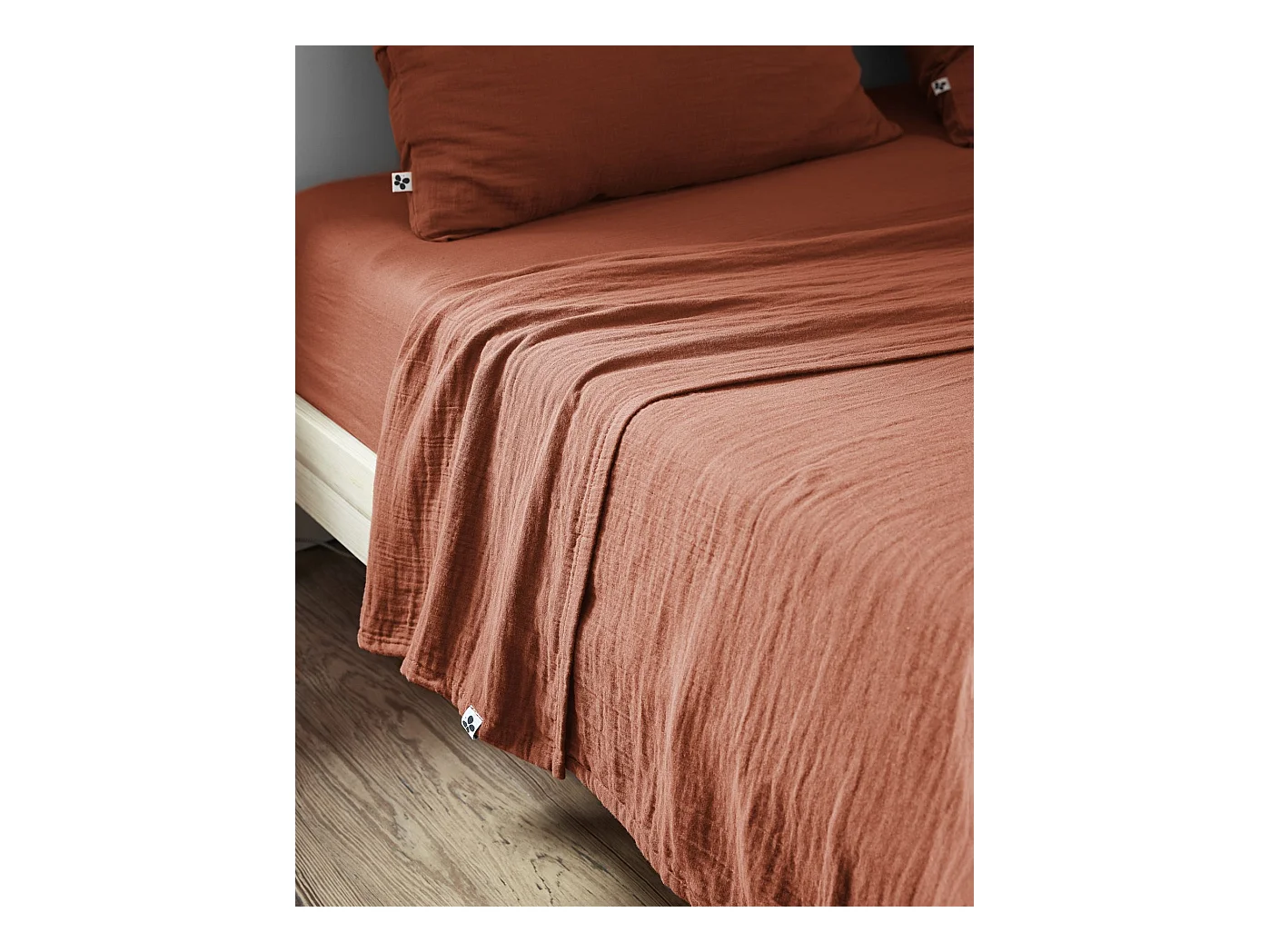 Drap plat 240 x 300 cm GAÏA Terracotta